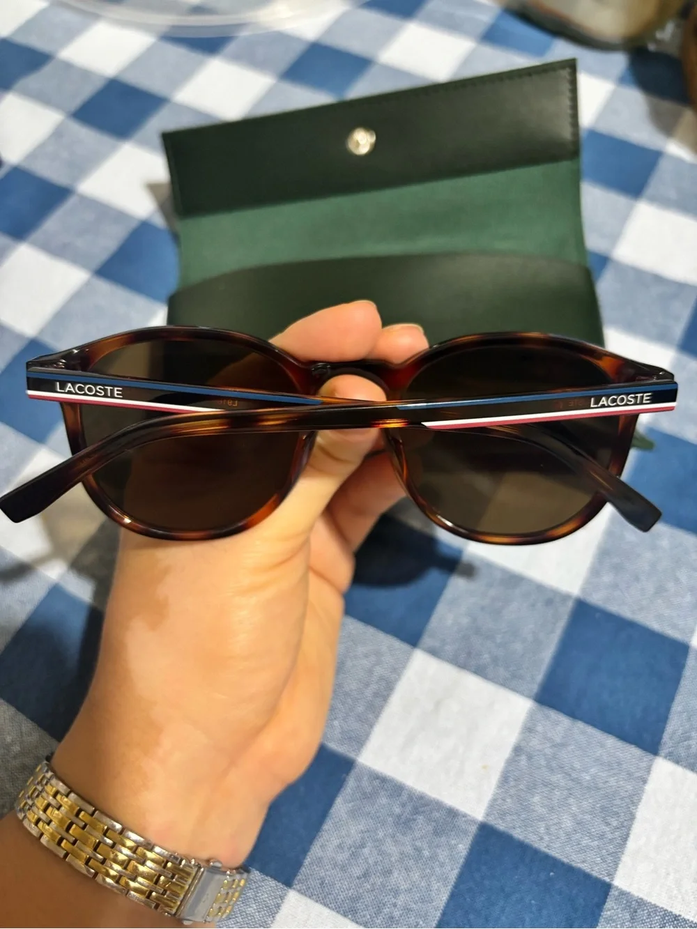 New Brown  Tortoise Polarized Sunglasses - Lacoste Unisex